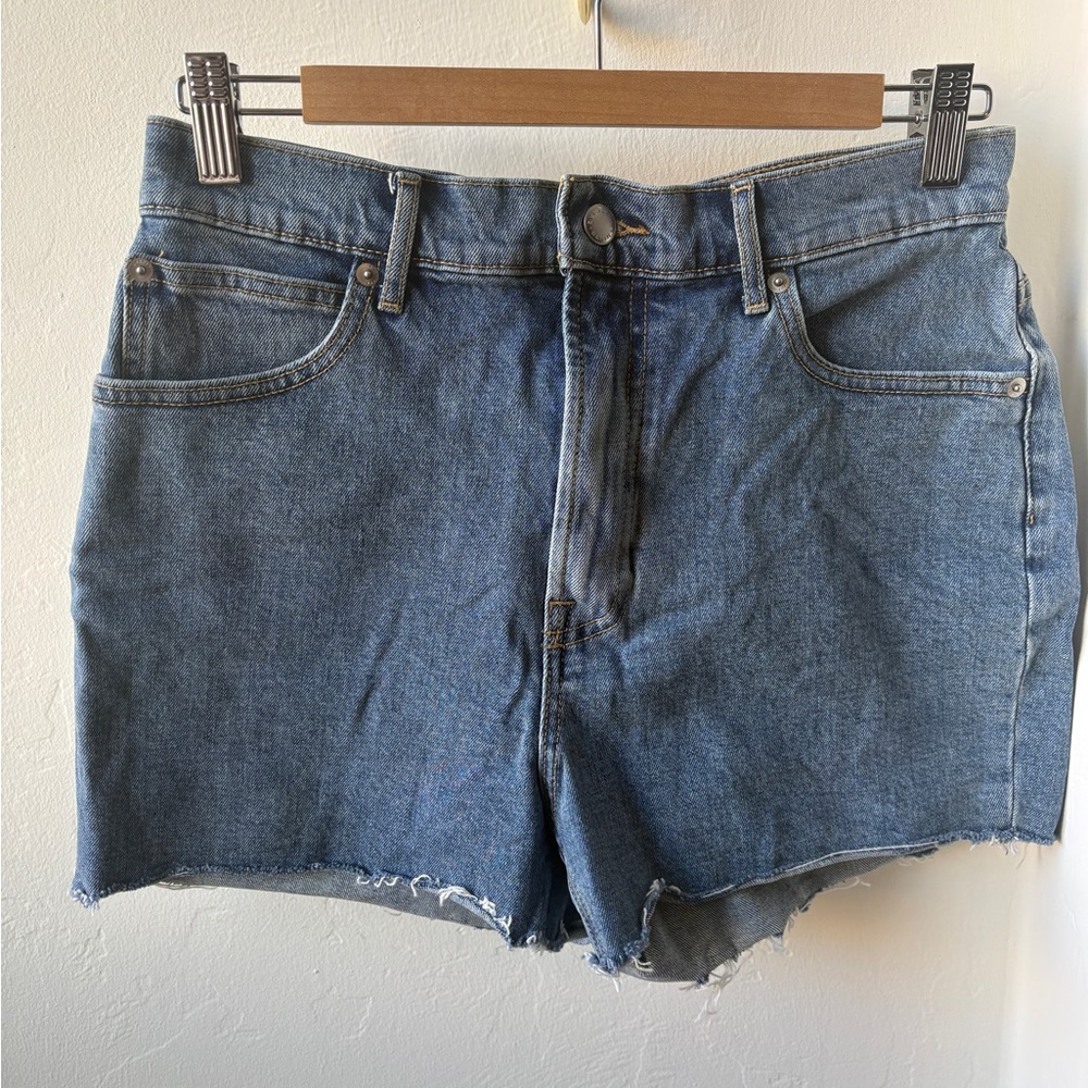 Everlane Way-High Denim Short Organic Cotton Sz 28 High Waisted Blue Jean Shorts